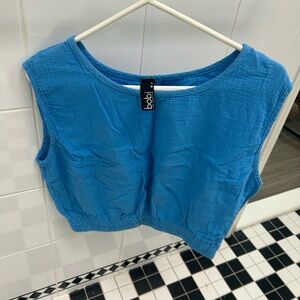 Bobi Vibrant Blue Crop Top